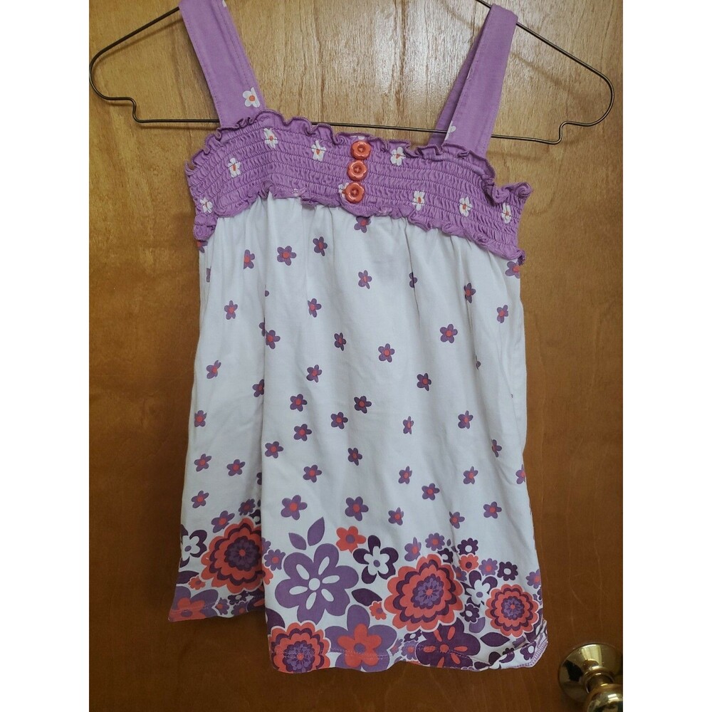 Girl's The Children's place  M 7/8 summer dress purple/orange dress top flowers